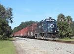 The Jacksonville Local, FEC 905 pushes box cars in to Saddle Creek Logistics near Jacksonville, 27 Nov 2018