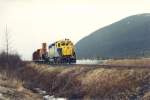 Alaska Railroad GP40-2 #3019 mit einem Zug von Anchorage durch Girdwood richtung Seward.