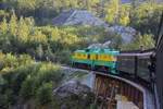 Am 11.08.2019 fahren wir mit der White Pass and Yukon Railroad von Skagway nach Fraser.