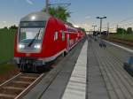 RE2 nach Cottbus beim Halt in Wustermark