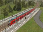 425 309/809 als RB 19322(fiktiv) von Ulm Hbf nach Plochingen im neuen bahnhof von Westerstetten.