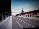 hier ist der augsburger hauptbahnhof vom gleis 1 zu sehen.hinten der messeturm zu sehen aus pro train 3 vom microsoft train simulator  