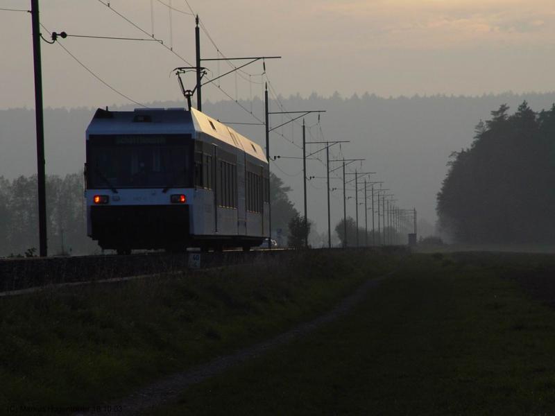 Thurbo RABe 526 682 am 18.10.03 zwischen Diessenhofen und Schlatt
