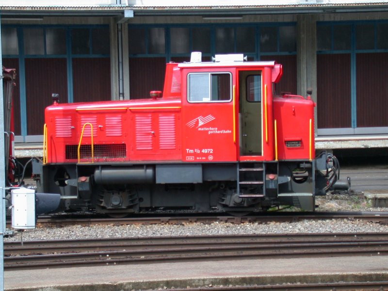 Tm 2/2 4972 im Bahnhof Andermatt. (16.08.2006)