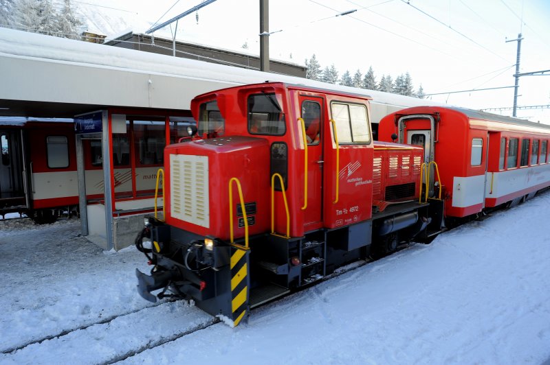 TM 2/2 im rangierbetrieb in Andermatt. 01.01.2009