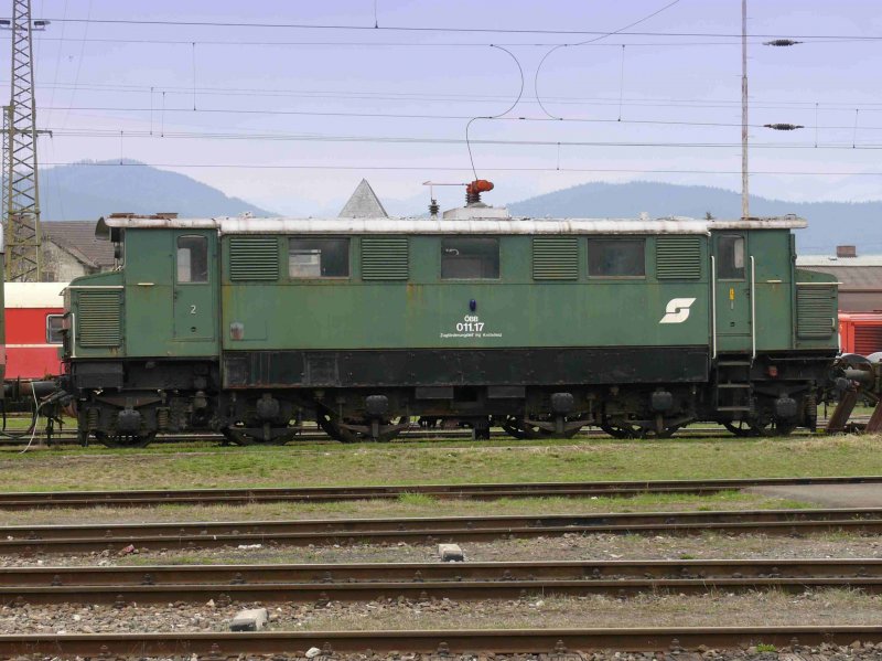 Trafolok 011 17 in Knittelfeld am 10.02.2007