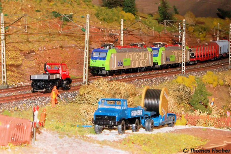 Traktion BLS 485 006 u. 004 beim Block Sandwerk 25.01.2008