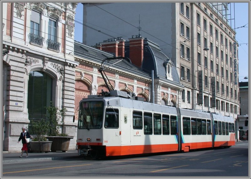 Tramwagen 840 vor dem Hotel Cornavin am Boulvard James Fazy. (05.06.2007)