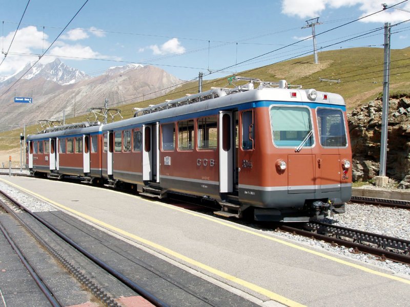 Triebwagen 3044 in Riffelberg. 06.08.07