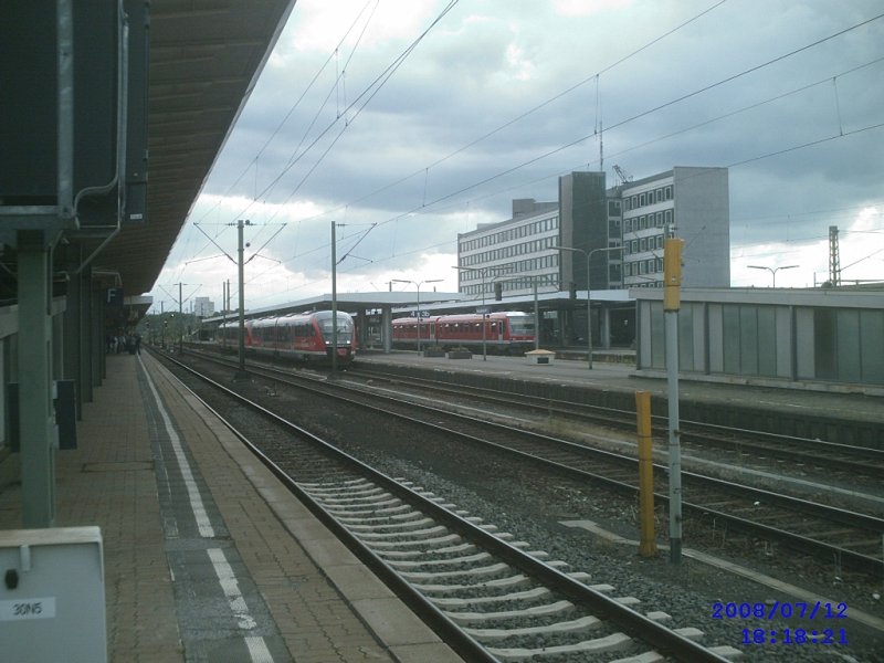 Triebwagen der Baureihen 612 und 628 im Bahnhof Braunschweig