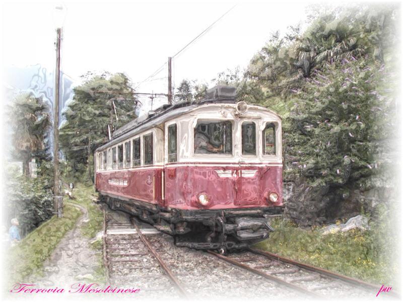 Triebwagen No.41 der Ferrovia Mesolcinese in Cama