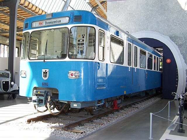 Triebwagen der U-Bahn Mnchen im Verkehrszentrum des Deutschen Museums Mnchen. (06.08.07)