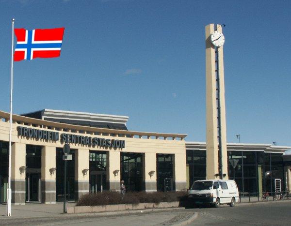 Trondheim,der  neue  Bahnhofseingang 