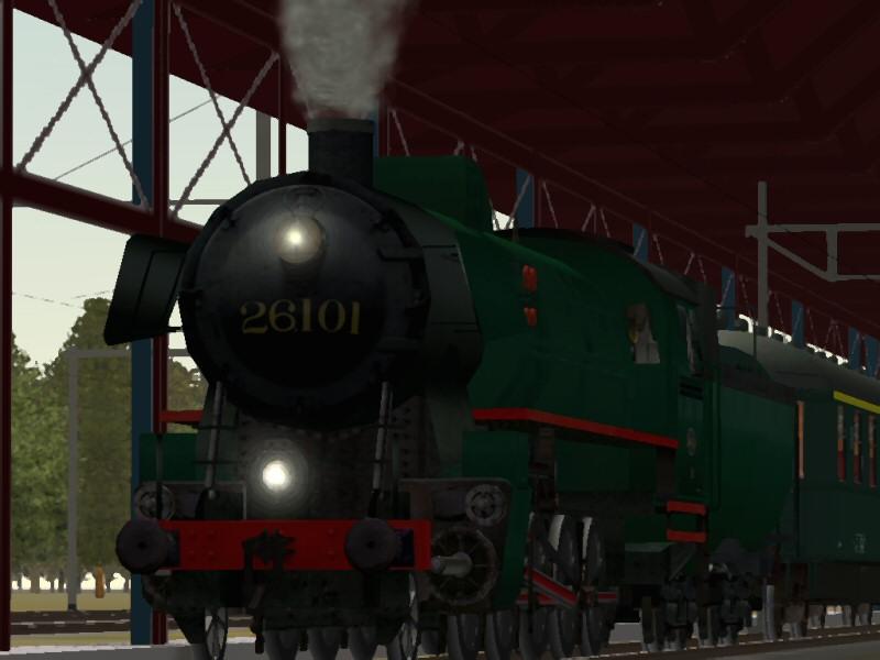 TSP-PFT 26.101 mit TSP-PFT K1 Wagen auf einem Belgische Fantasiestrecke.