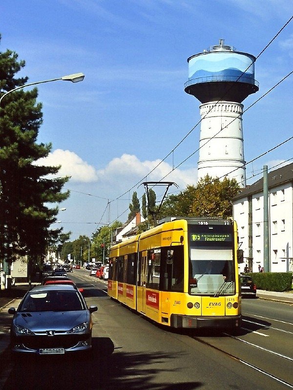 Tw 1515 auf der Frintroper Stra�e (26. September 2008) - Dia-Scan -