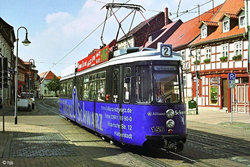 Tw 155 (ex Stuttgart 551) auf der Vogtei (7. September 2004)