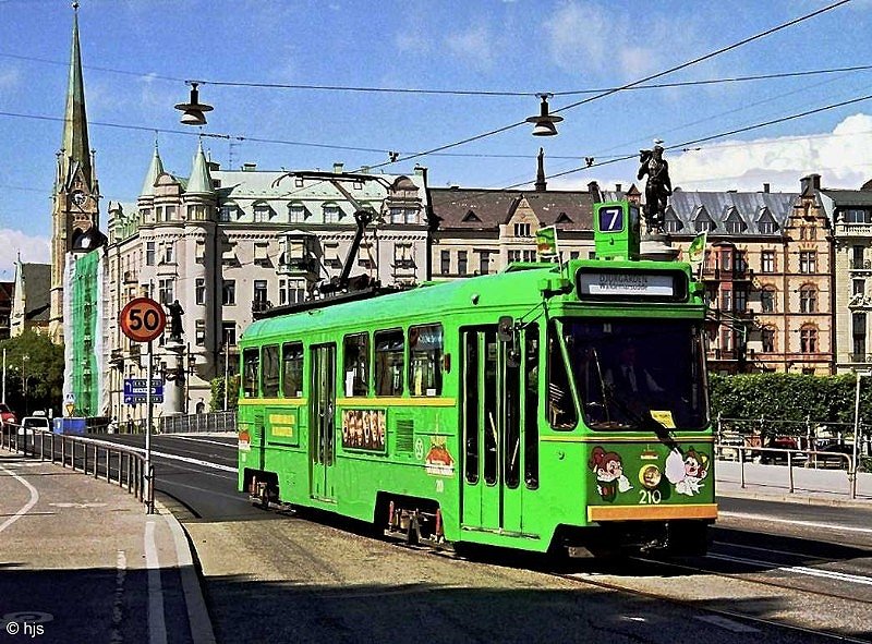 Tw 210 (ex Oslo) an der Djurg�rdsbron (6. Juli 2001)