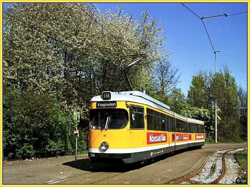 Tw 264 an der Endstelle Friesenstrae (7. April 1997)