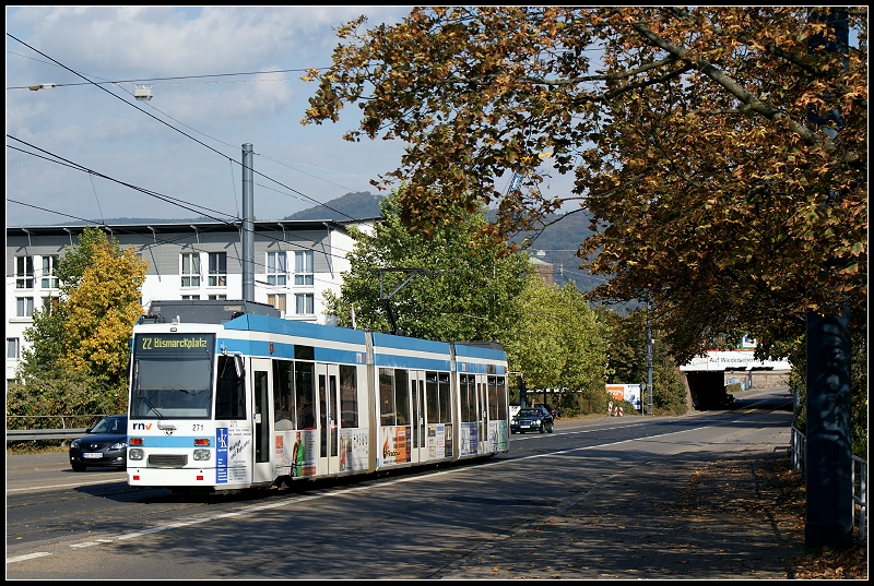 Tw 271 auf der Eppelheimer Stra�e (1. Oktober 2009)
