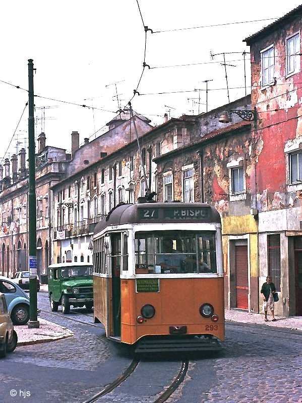 Tw 293 vor der Endstelle Po�o do Bispo (16. Juni 1986)