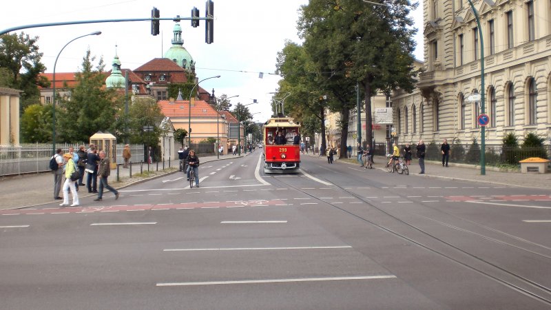 Tw 299 aus sterreich whrend einer Sonderfahrt anllich des Strassenbahnjubilums 2007 in Potsdam