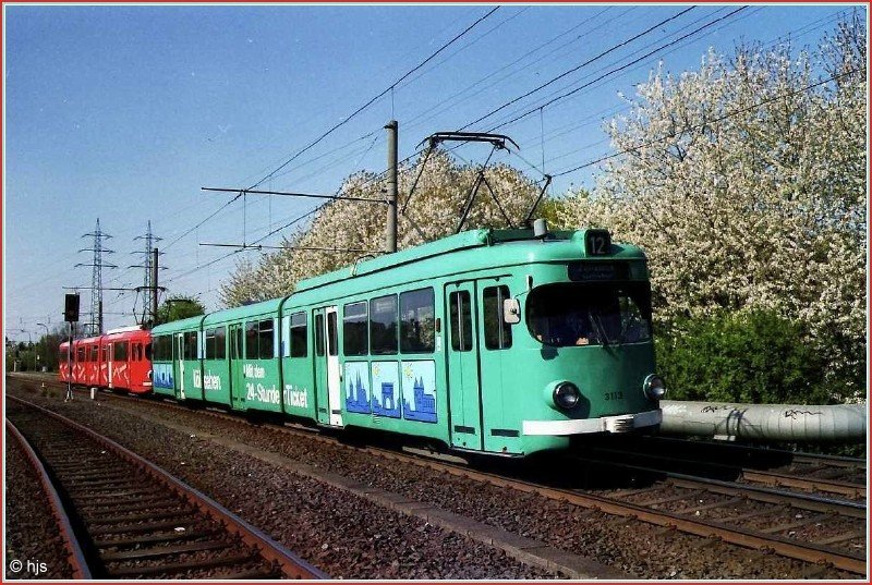 Tw 3113 + 3138 in Merkenich (8. April 2002)