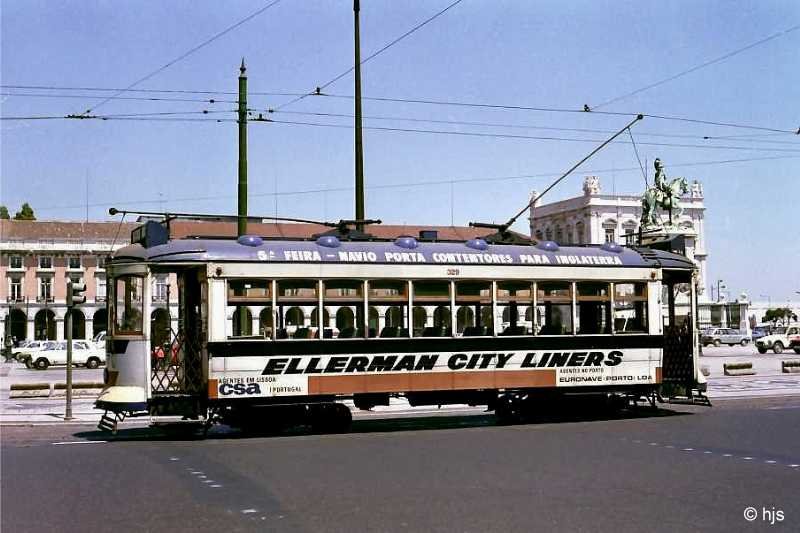 Tw 329 auf der Pra�a do Com�rcio (16. Juni 1986)