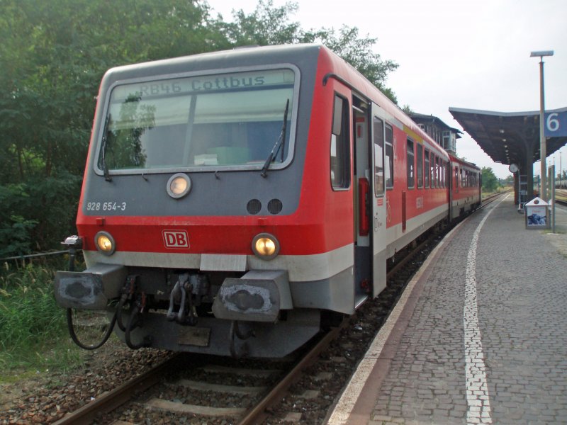 Tw 628 654/928 654-3 ist am 08.09.08 in Forst/Lausitz .