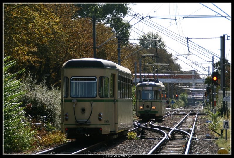 Tw 71 beim Umsetzen im Bahnhof Mannheim Kurpfalzbrcke, 30. August 2009.