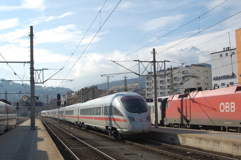 Tz 1170 fhrt als ICE  Voralberg  von Wien West nach Bregenz aus Innsbruck aus. 9.2.2009