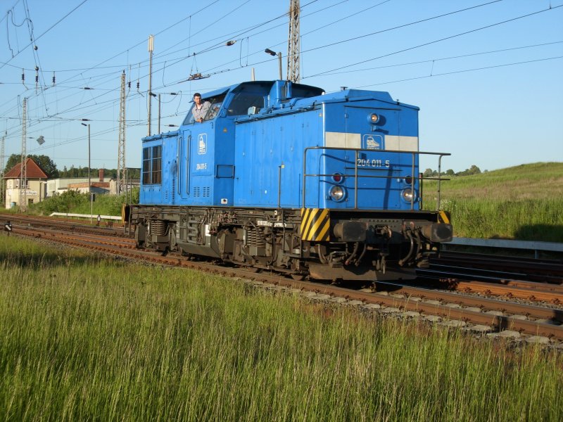 Um am 23.Mai 2009 nach Putbus zu kommen mute die PRESS 204 011 in Bergen/Rgen die Richtung wenden.