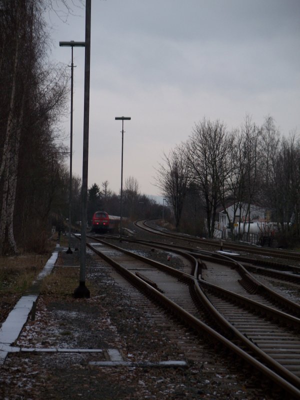 Und da fhrt sie davon 218 447 auf dem Weg nach Hannover Hauptbahnhof (Bad Harzburg) (27.12.2007)