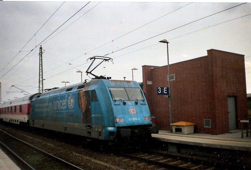 UNICEF Lok-101 016 im Oktober 2007 in Bergen/Rgen.