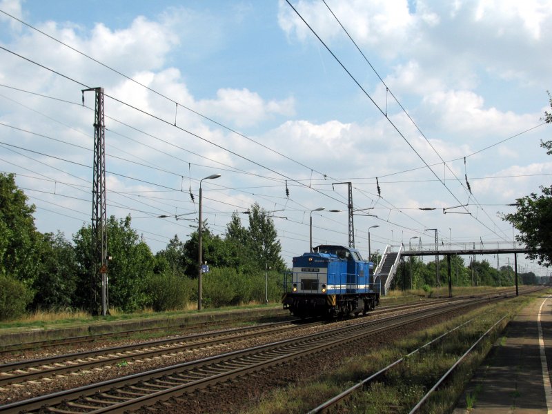 V 100-SP-006 „Marieke“ als Leerfahrt am 17.08 durch Saarmund. Gru an den TF!