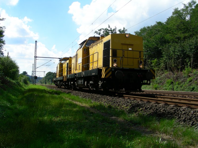 V 150.01 + 03 Lzz bei Hnebach am 25.08.07