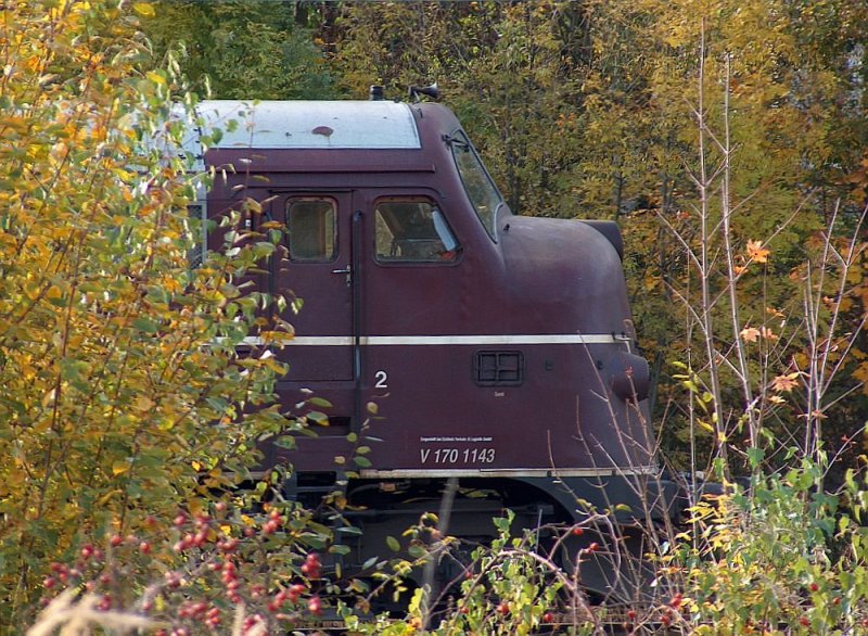 V 170 1143 der Firma Eichholz, ganz versteckt im ehemaligen Gterbahnhof Coburg