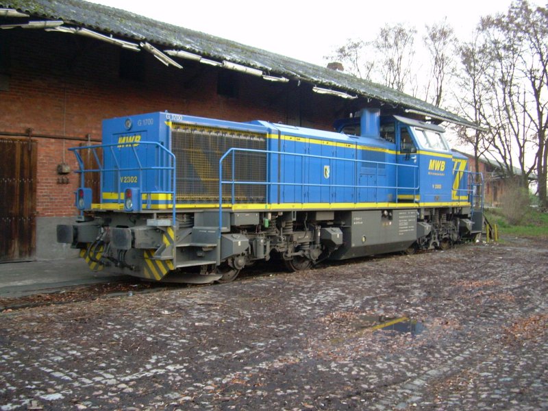 V 2302 (G 1700) abgestellt in Eystrup am 8.12.2006