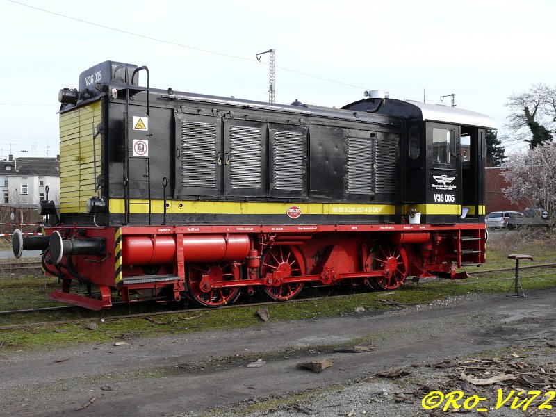 V 36 005 in Witten. 25 Jahre Eisenbahnfreunde Witten. 09.03.2008.