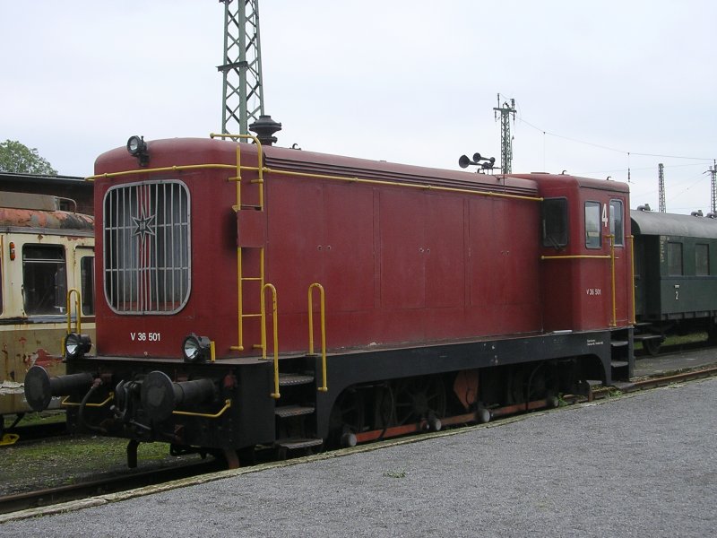 V 36 501 im Eisenbahn Technik Park Krefeld zum Tag der offenen Tr.(13.09.2008) 