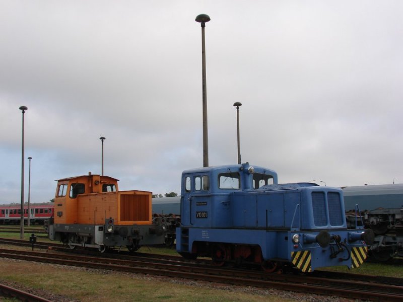 V10 001 und V23 167 am 30.08.2008 in Delitzsch