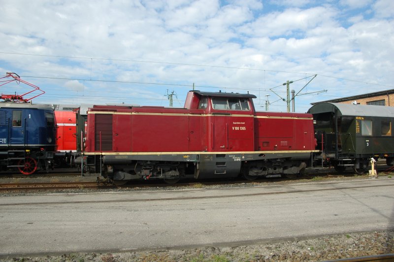 V100 1365 der Bayern-Bahn am 31.05.08 im Wagenwerk Mnchen-Pasing (TdoT)