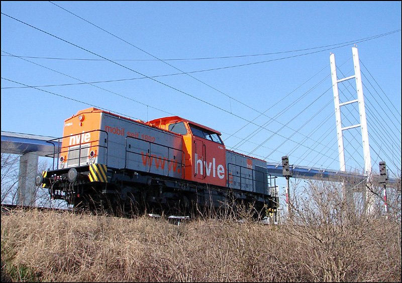 V160.4 der hvle abgestellt am Rgendamm Bhf von Stralsund. (24.03.07)