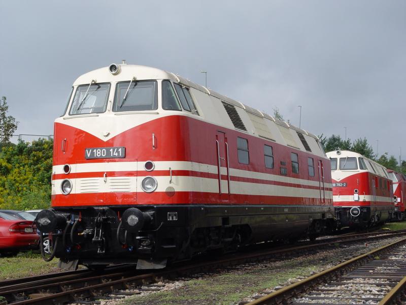 V180 141 im Bw Chemnitz Hilbersdorf