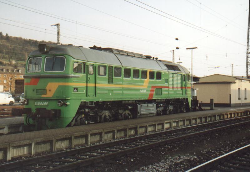 V200 009 der WAB am 1-4-2002 in   Trier                                