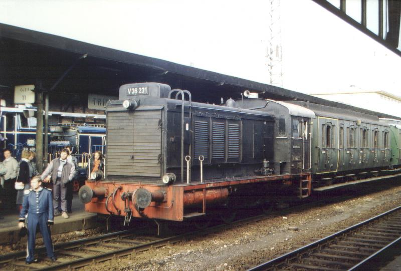 V36 231 Oktober 1984 im Bahnhof Trier