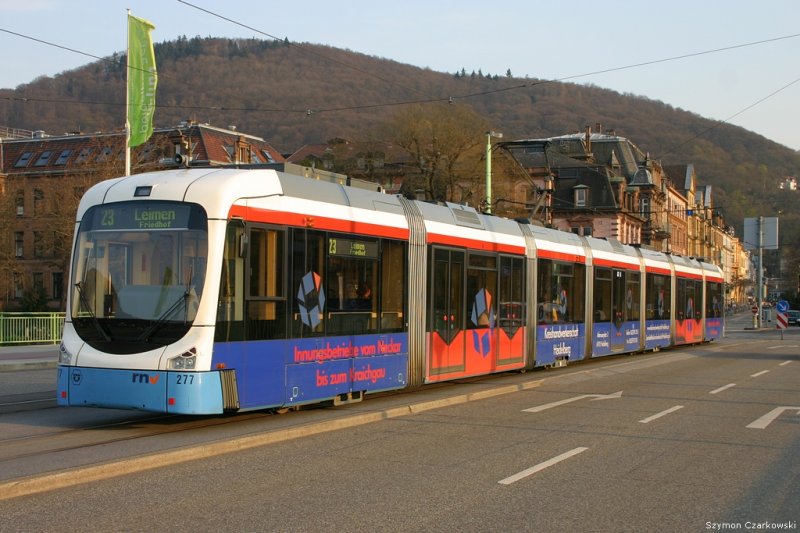 Variobahn 277 Linie 23 in Heidelberg am 27.03.2007