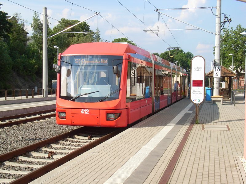 Variobahn nach Chemnitz Hauptbahnhof, Bf Stollberg, 30.07.08