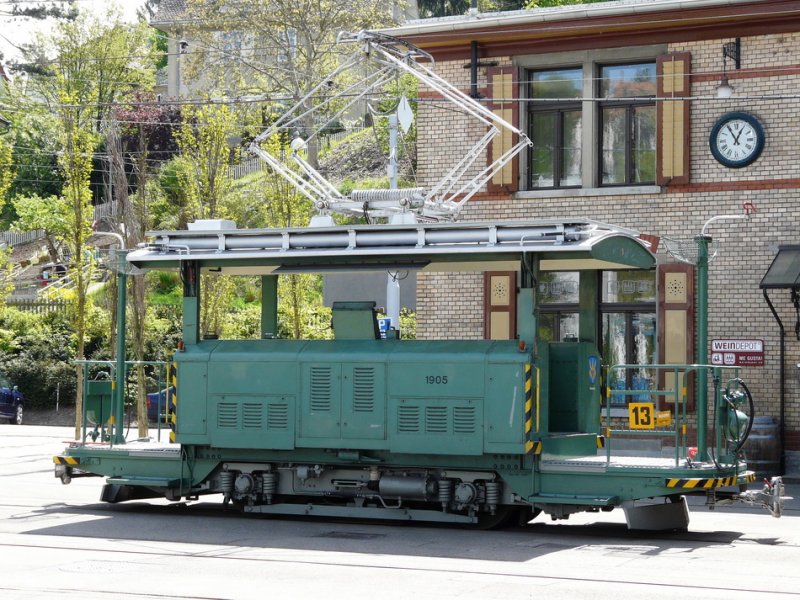 VBZ - Diensttram Xe 2/2 abgestellt vor dem Trammuseum in der Stadt Zrich am 26.04.2009