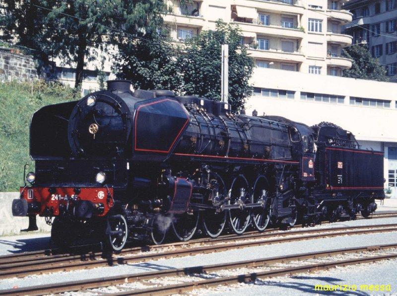 Verein 241 A 65 ex SNCF Dampflok - Lausanne CFF - 21.08.1999