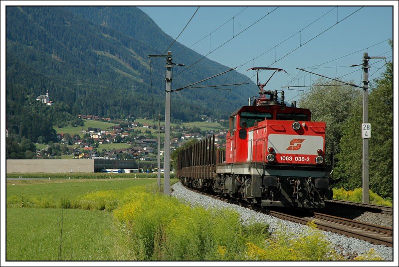 VG 74491 am 26.7.2007 mit 1063.038 bespannt, aufgenommen zw. Rietz und Pfaffenhofen im Oberinntal.